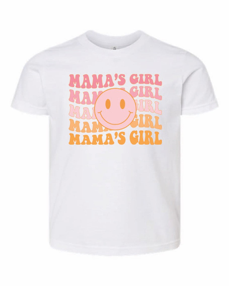 Mama's Girl with Smiley Face Graphic Tee