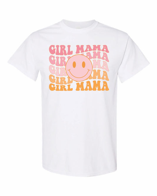 Girl Mama with Smiley Face Graphic Tee