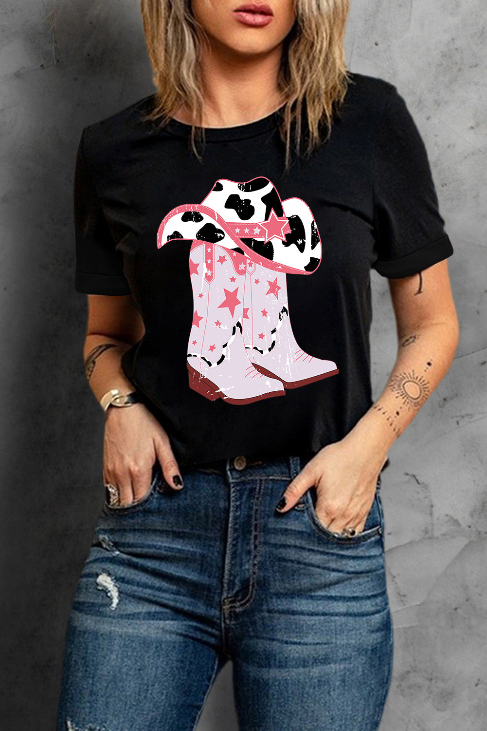 Cowboy Hat and Boots Graphic Tee