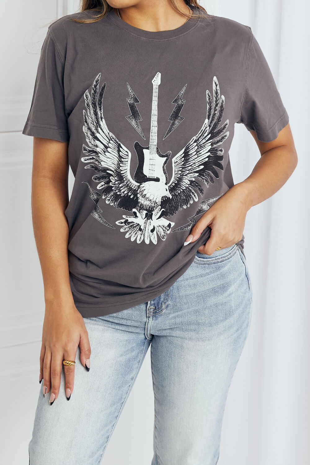 Full Size Eagle Graphic Tee Shirt
