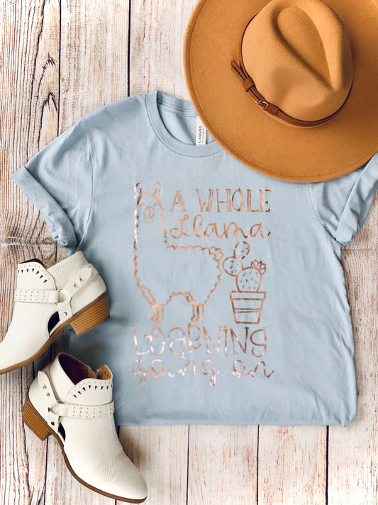 Llama Learning Graphic Tee