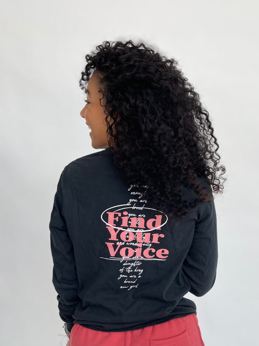 Find Your Voice Long Sleeve Tee (extended sizes)