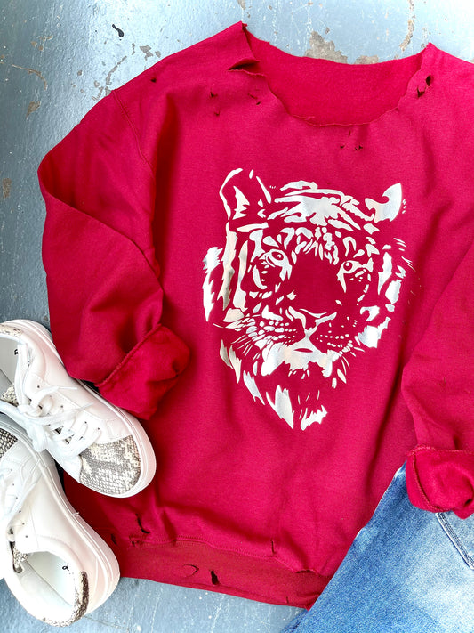 Foil Tiger Head Crewneck